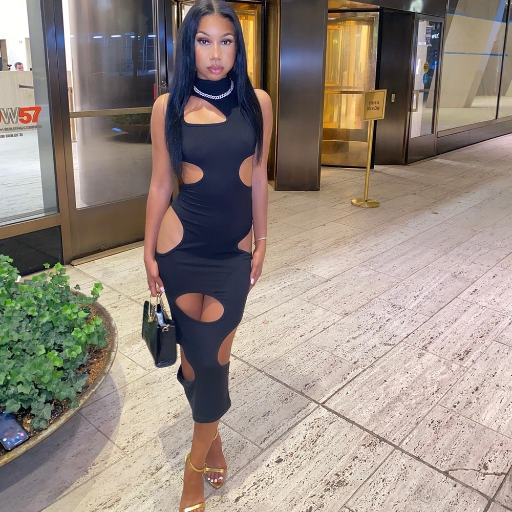 Black Cut Our Dress